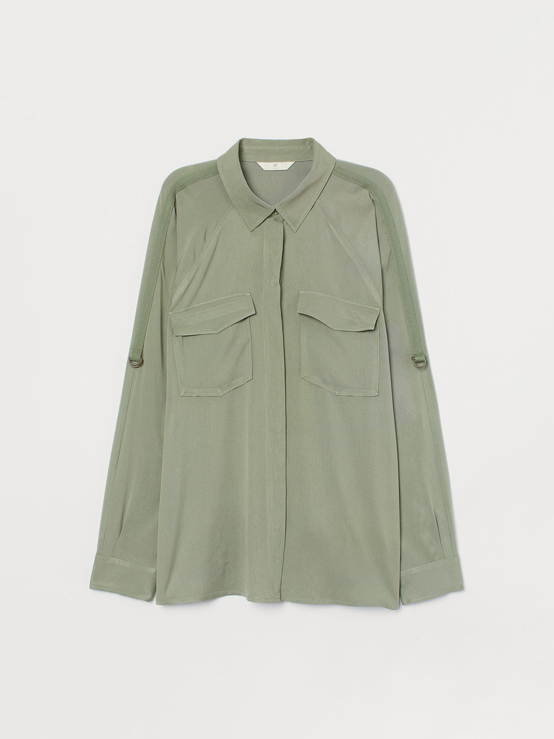 Buy H&M Women Olive Green Viscose Utility Shirt Shirts for Women 11319224 Myntra
