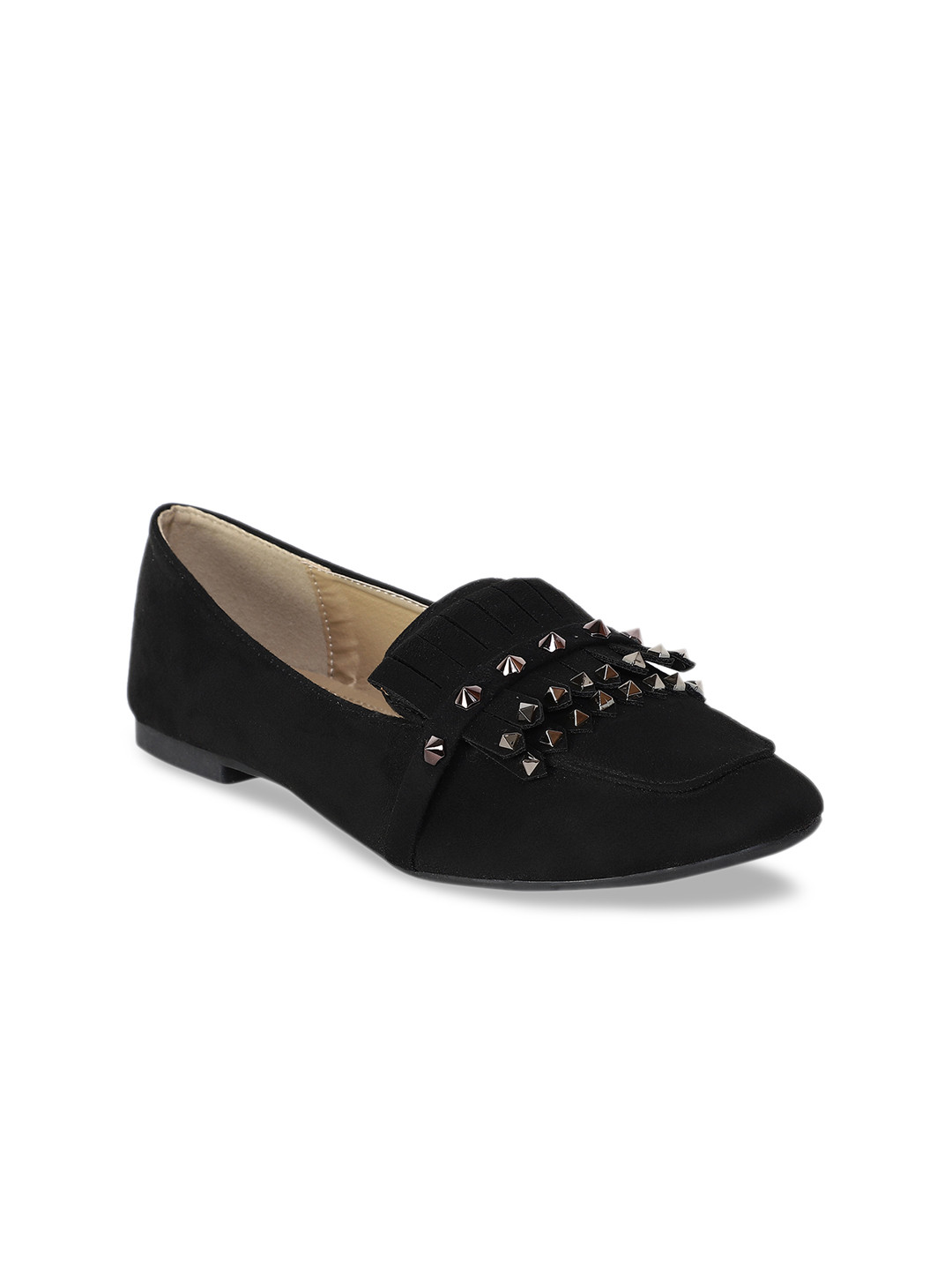Buy ELLE Women Black Embellished Ballerinas Flats for Women 11328606
