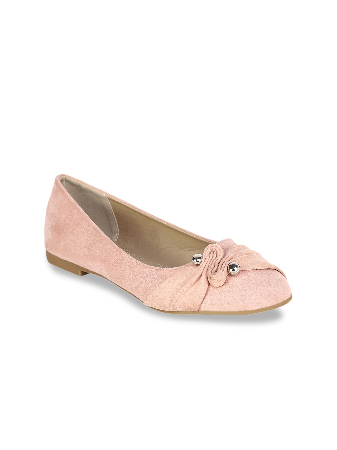 Buy ELLE Women Pink Solid Ballerinas - Flats for Women 11328632 | Myntra