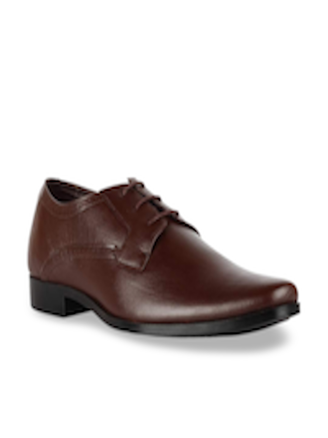 Buy Franco Leone Men Brown Solid Leather Formal Derbys - Formal Shoes ...