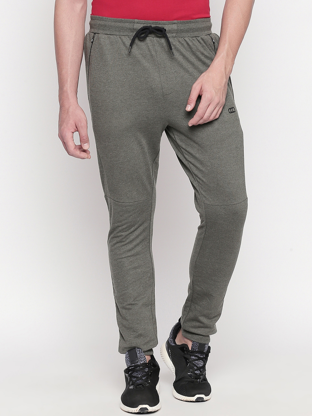 Buy Ajile By Pantaloons Men Green Solid Joggers - Track Pants for Men ...