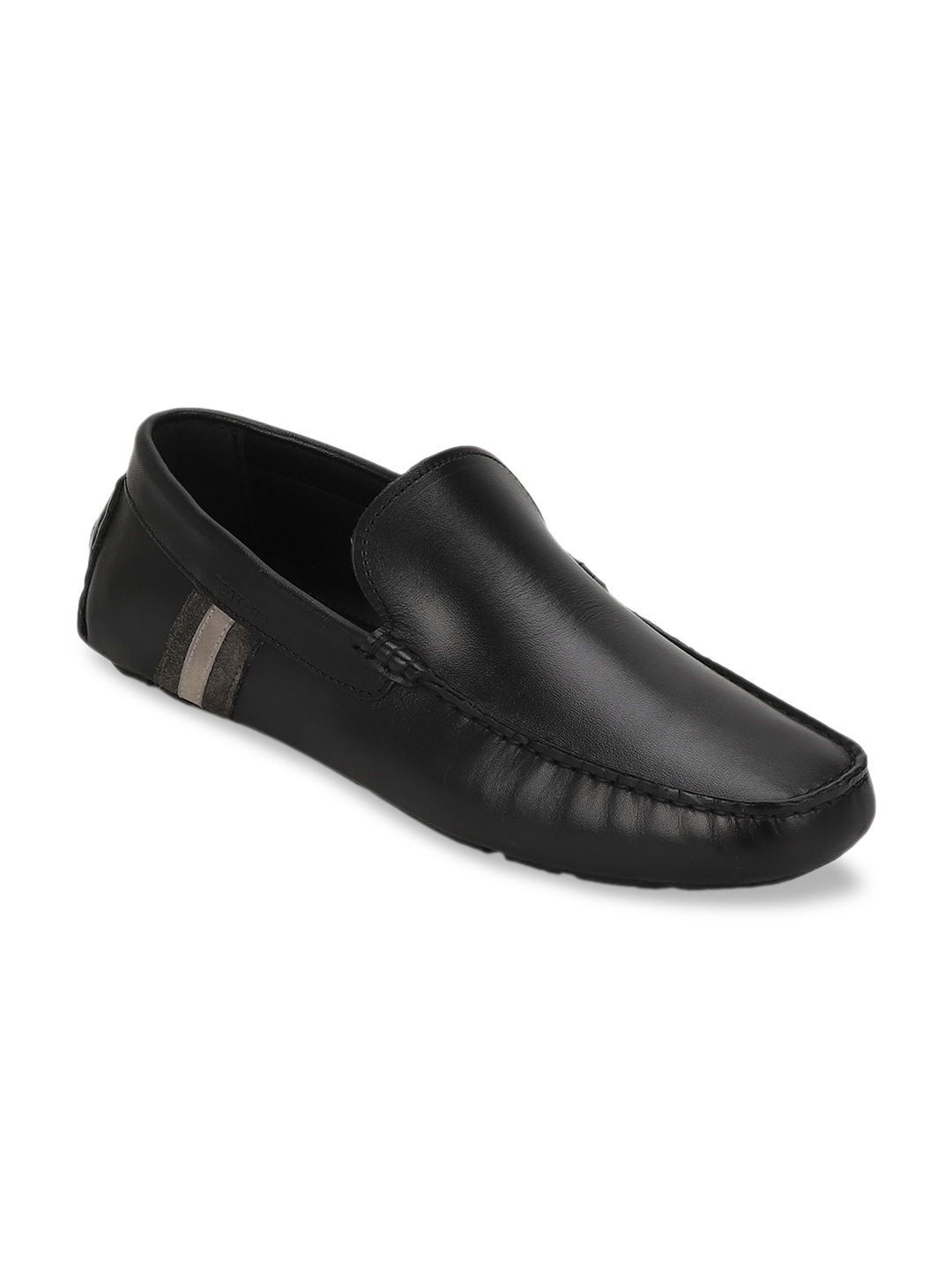 red tape mens black leather formal shoes
