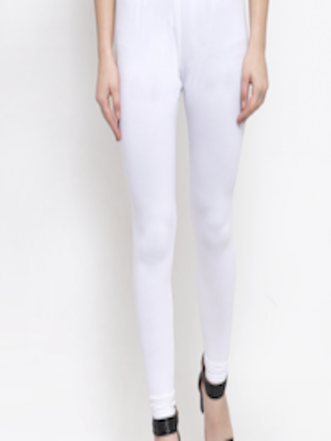 Buy TAG 7 Women White Solid Churidar Length Leggings - Leggings for ...