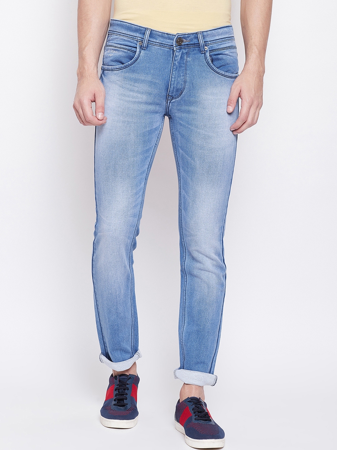 Buy Duke Men Blue Regular Fit Mid Rise Clean Look Jeans - Jeans for Men ...