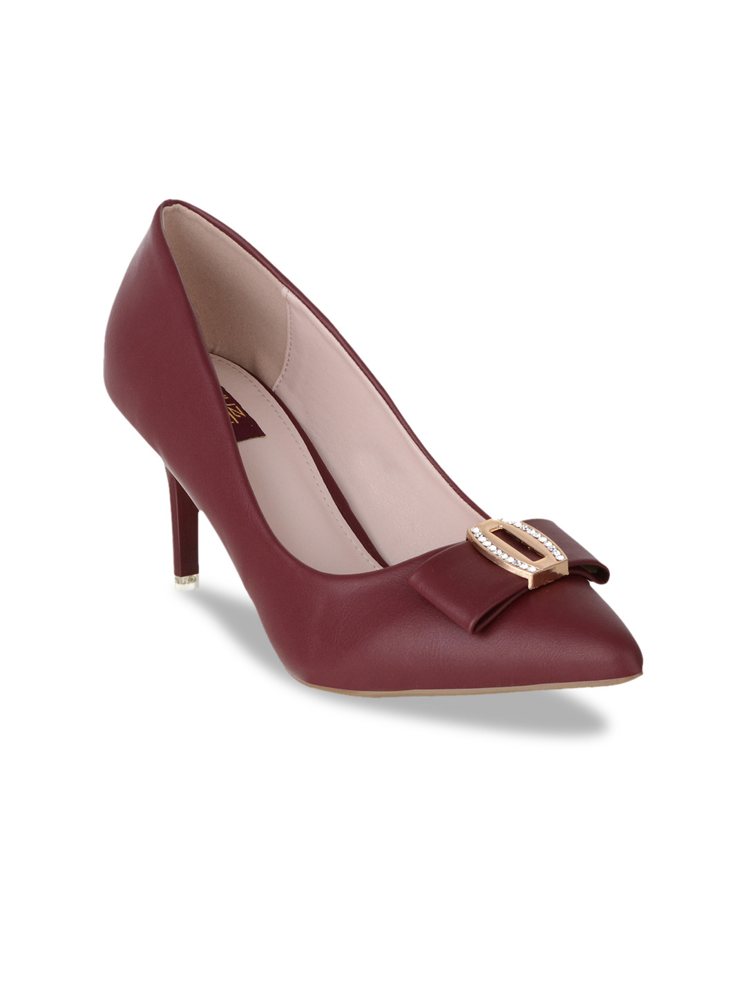 Buy SHUZ TOUCH Women Maroon Solid Pumps Heels for Women 11266972 Myntra