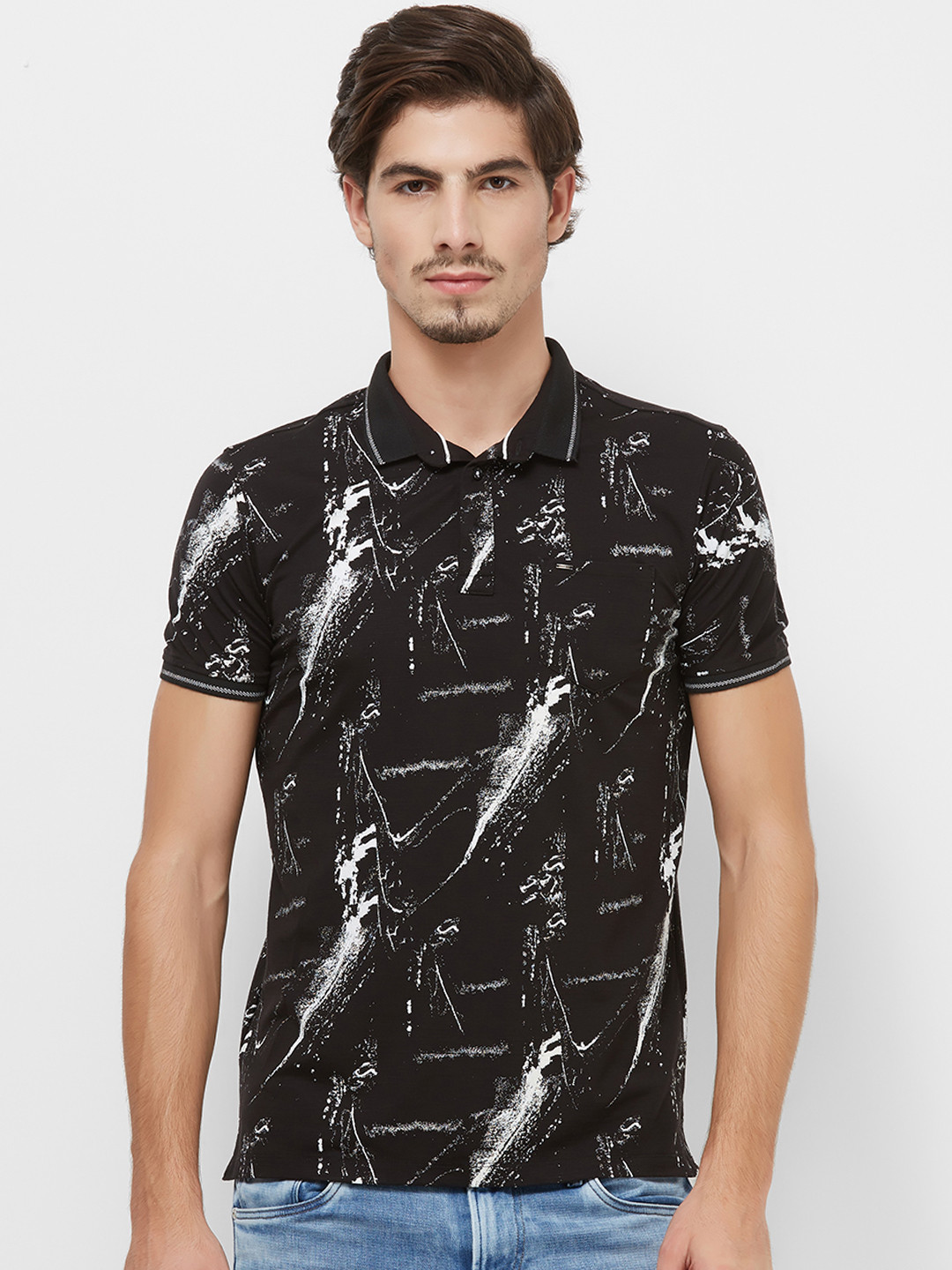 Buy Killer Men Black Printed Polo Collar T Shirt Tshirts for Men 11267968 Myntra