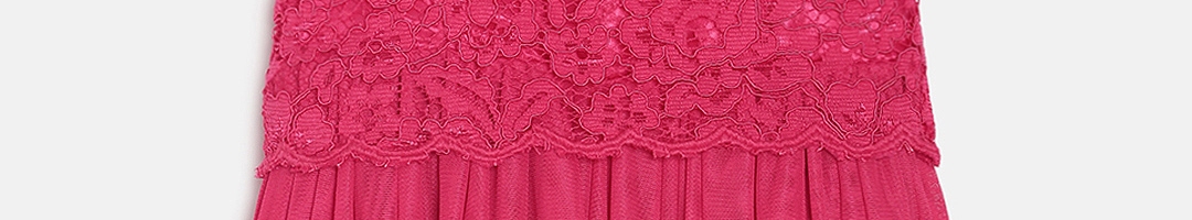 Buy MINI KLUB Infant Pink Self Design A Line Dress - Dresses for Girls ...