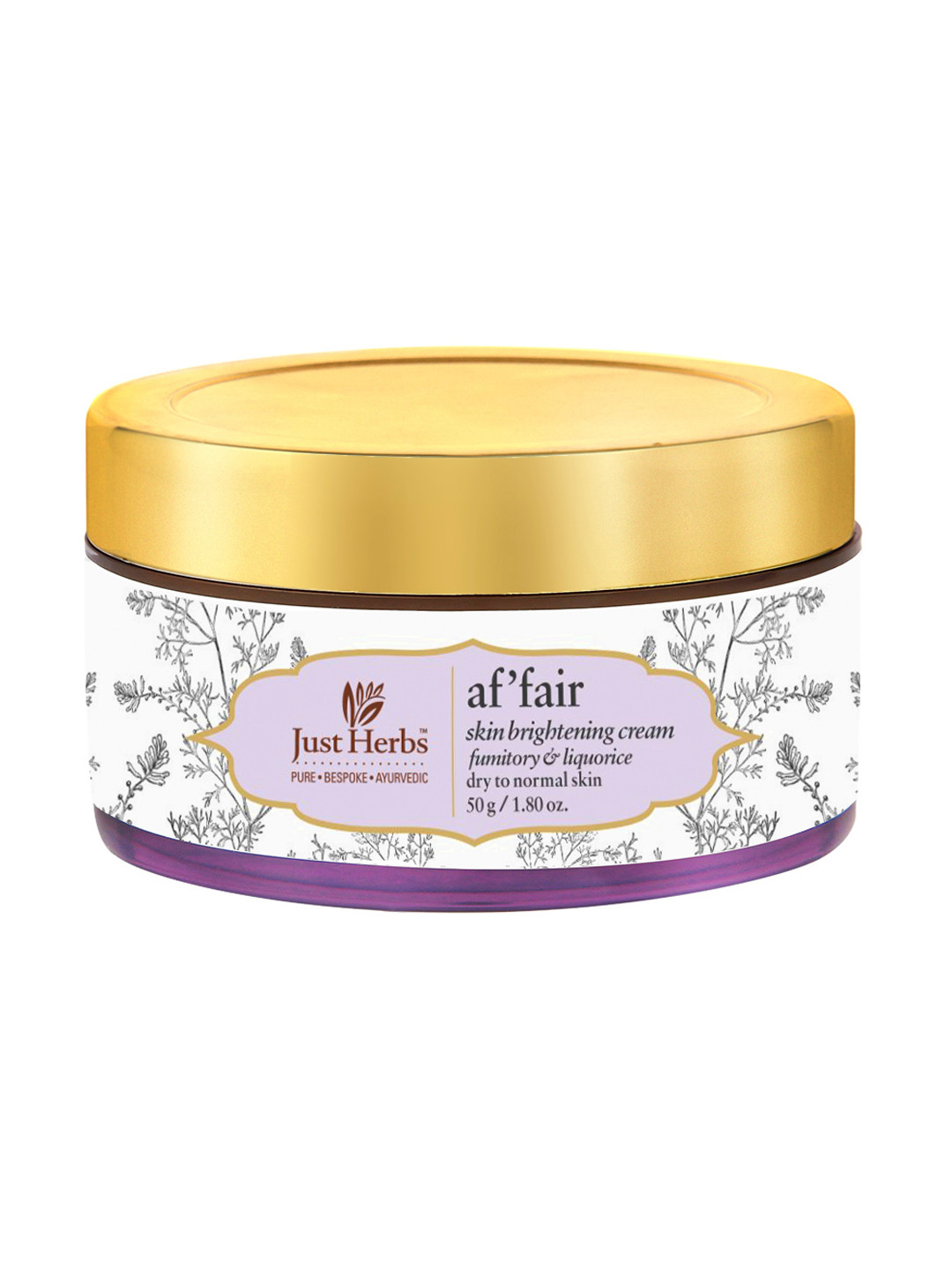 Buy Just Herbs Af'fair Fumitory Brightening Night Cream For Dry Skin 50gm Night Cream for