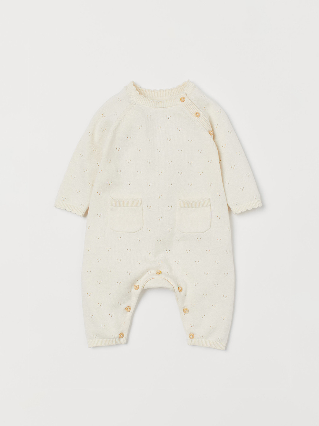 Buy H&M Girls Cream Coloured Solid Fine Knit All In One Suit Rompers for Girls 11358742 Myntra