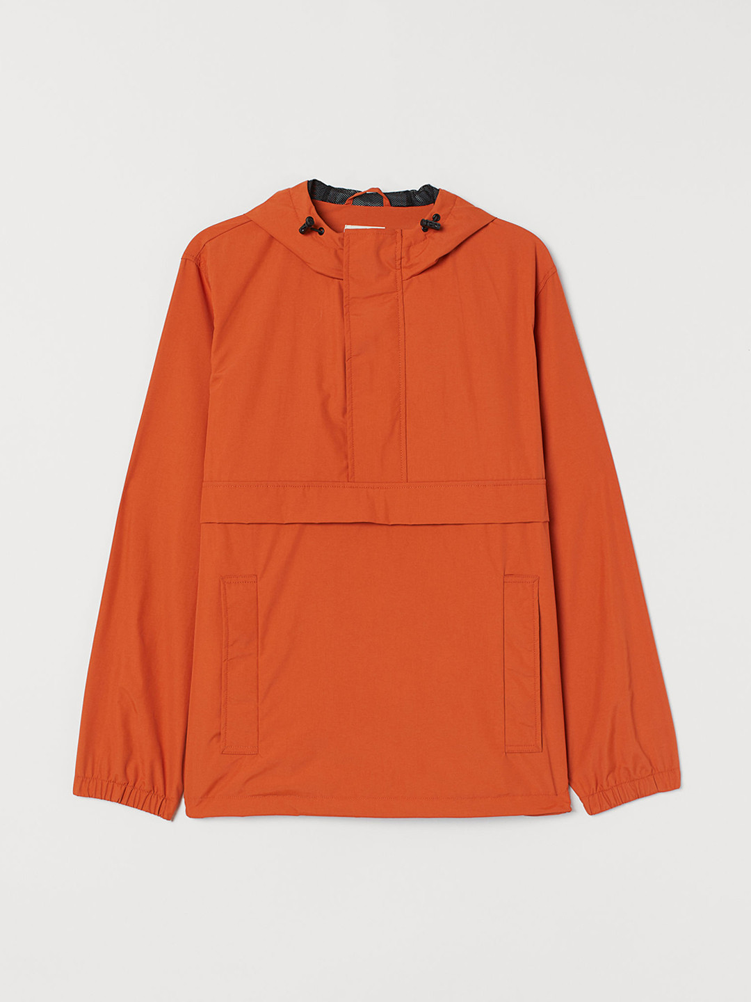 Buy H&M Men Orange Windproof Popover Jacket Jackets for Men 11358726