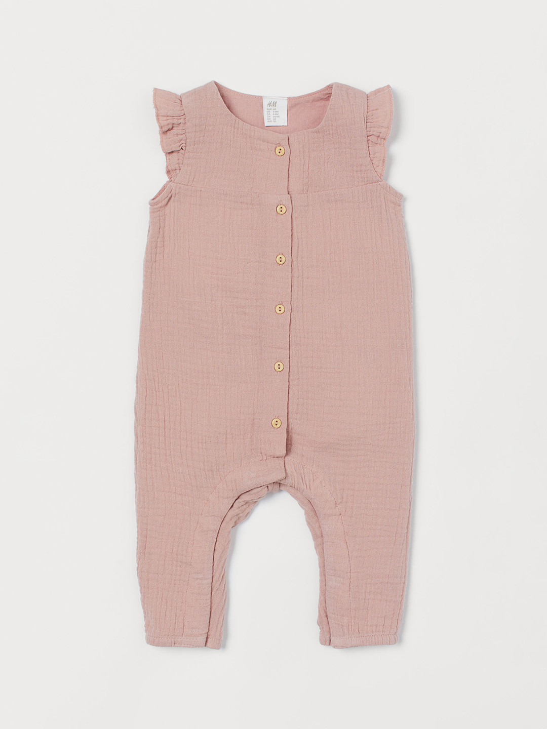 Buy H&M Girls Peach Coloured Solid Cotton Romper Suit Rompers for Girls 11358740 Myntra