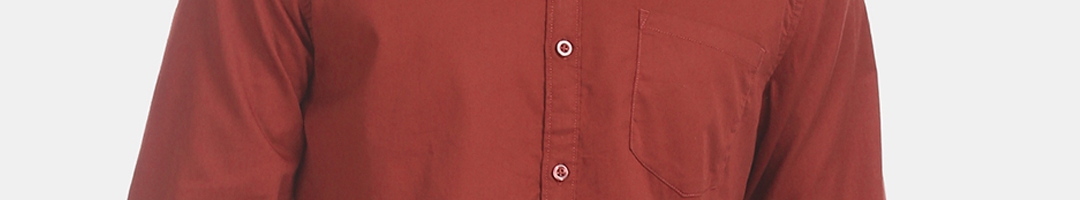 Buy Ruggers Men Rust Brown Regular Fit Solid Casual Shirt - Shirts for ...