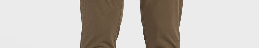 Buy ColorPlus Men Brown Regular Fit Solid Regular Trousers - Trousers ...