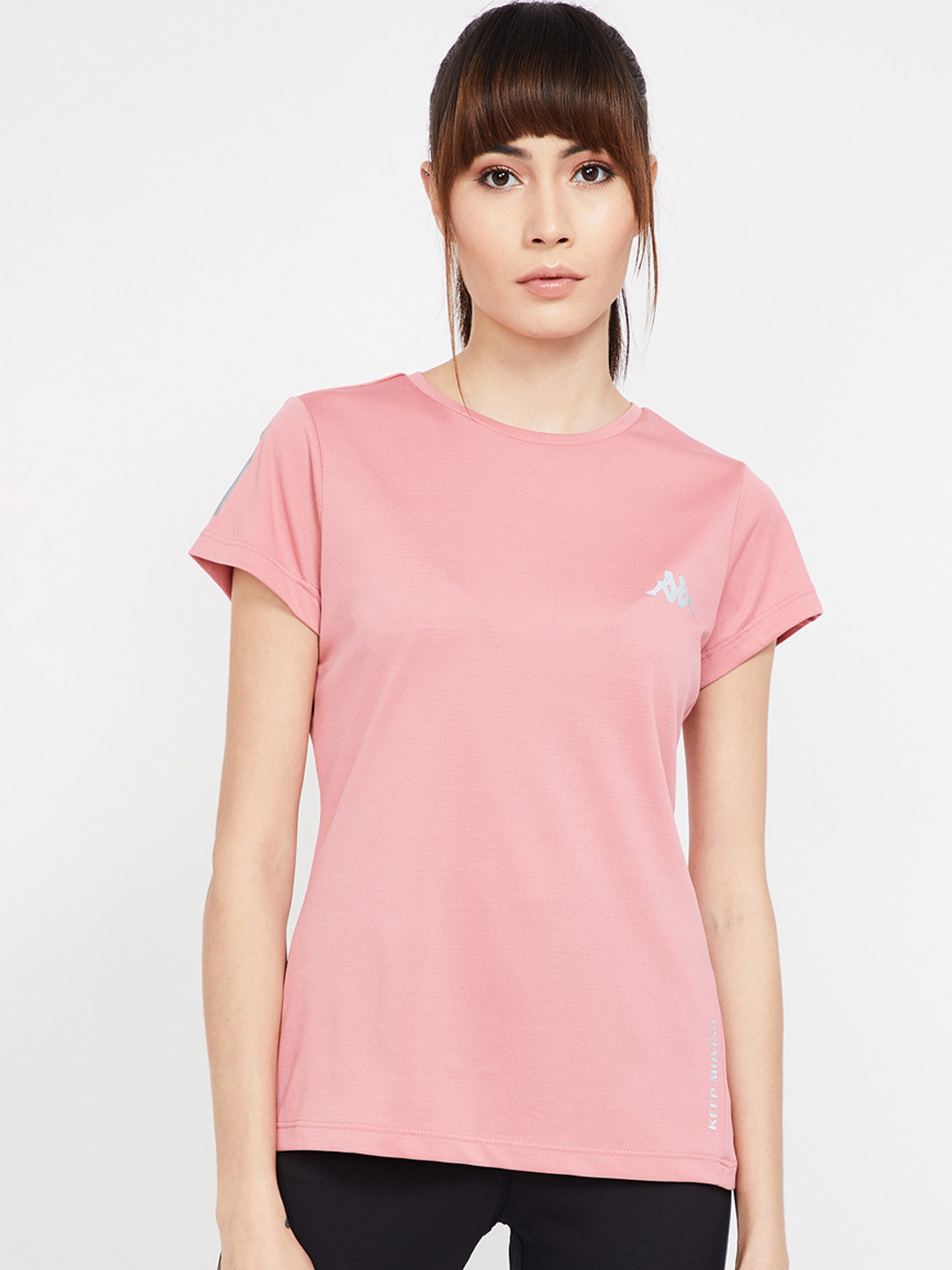 Buy Kappa Women Pink Solid Round Neck T Shirt Tshirts for Women
