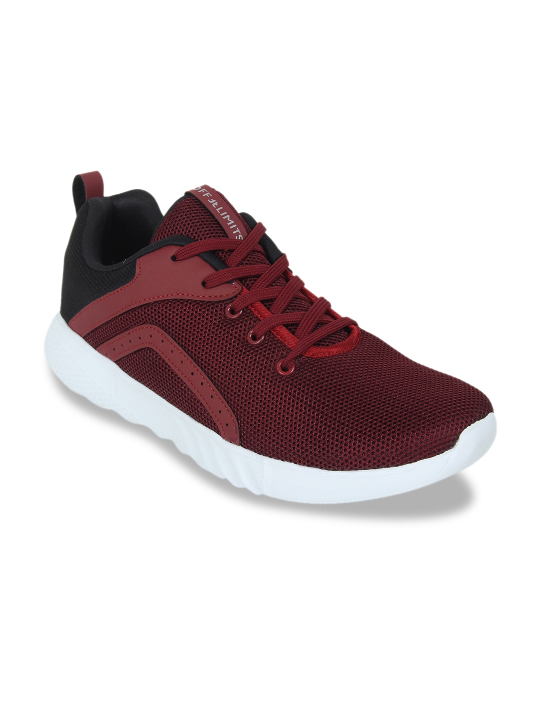 Buy OFF LIMITS Men Maroon & Black Mesh Running Shoes - Sports Shoes for ...