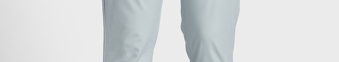 Buy ColorPlus Men Sea Green Regular Fit Solid Regular Trousers ...