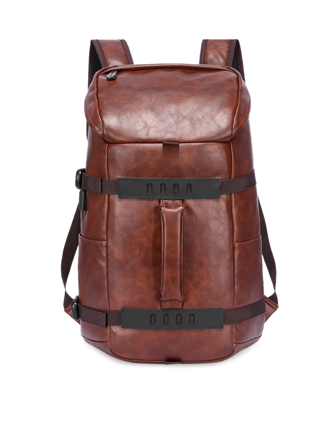 Buy FUR JADEN Unisex Coffee Brown Solid Backpack Backpacks for Unisex