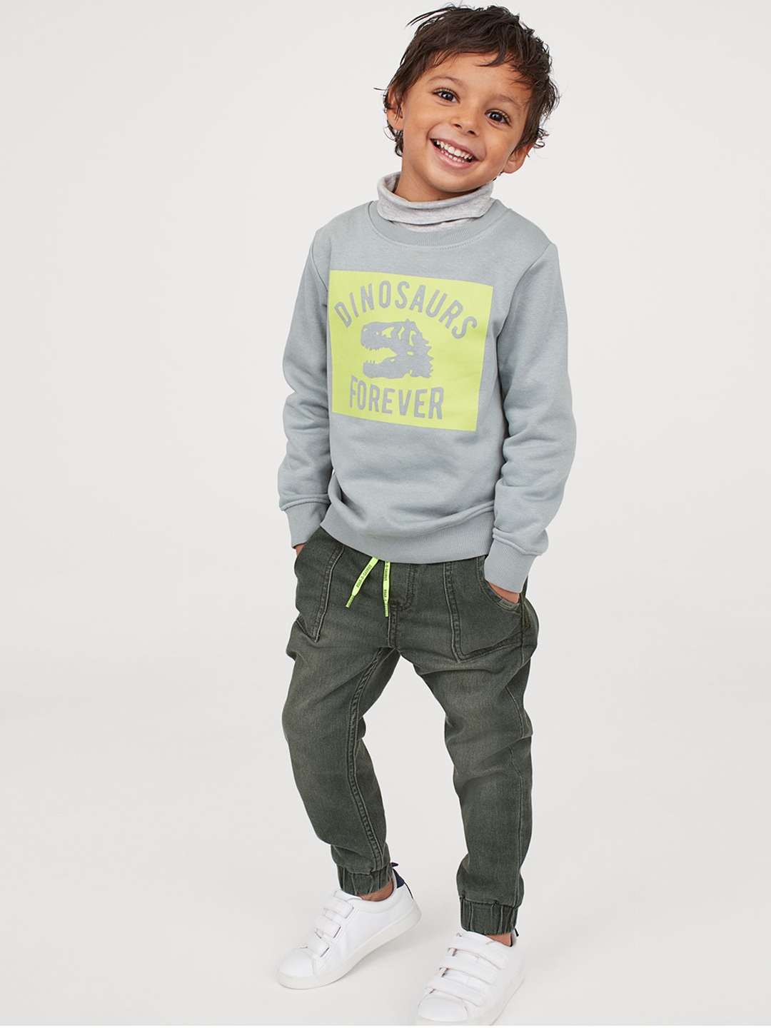h and m green joggers