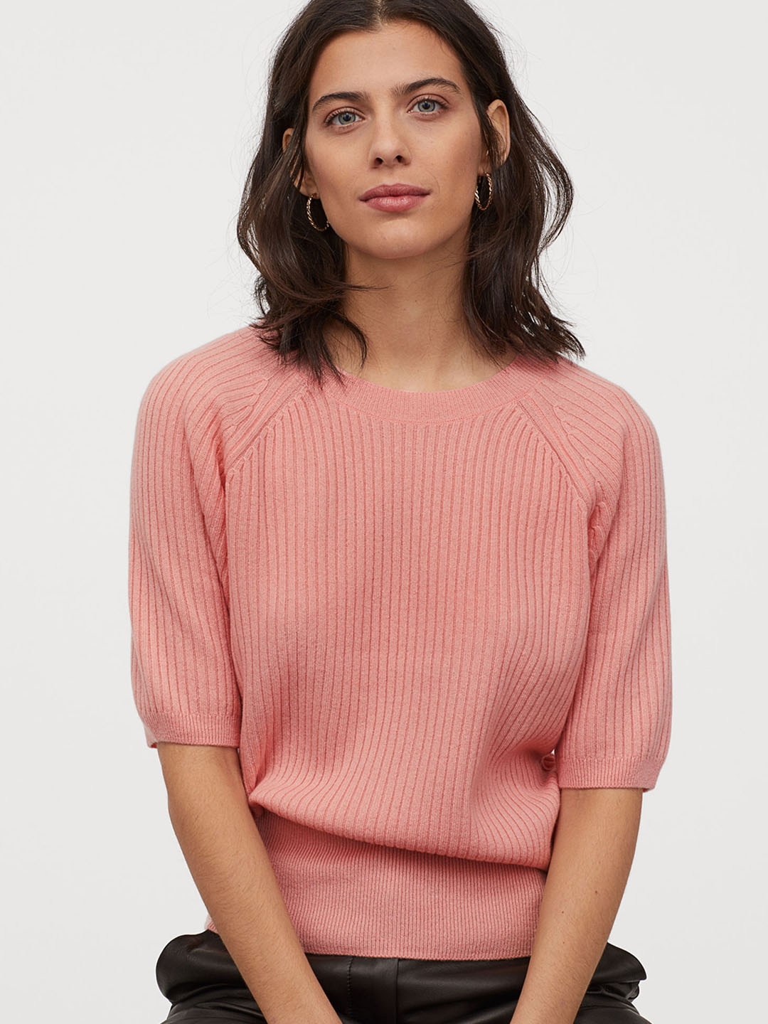 m and s pink cashmere jumper