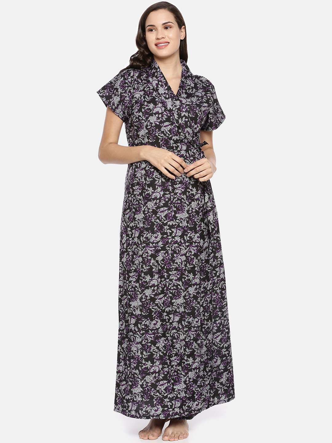 black maternity nightdress