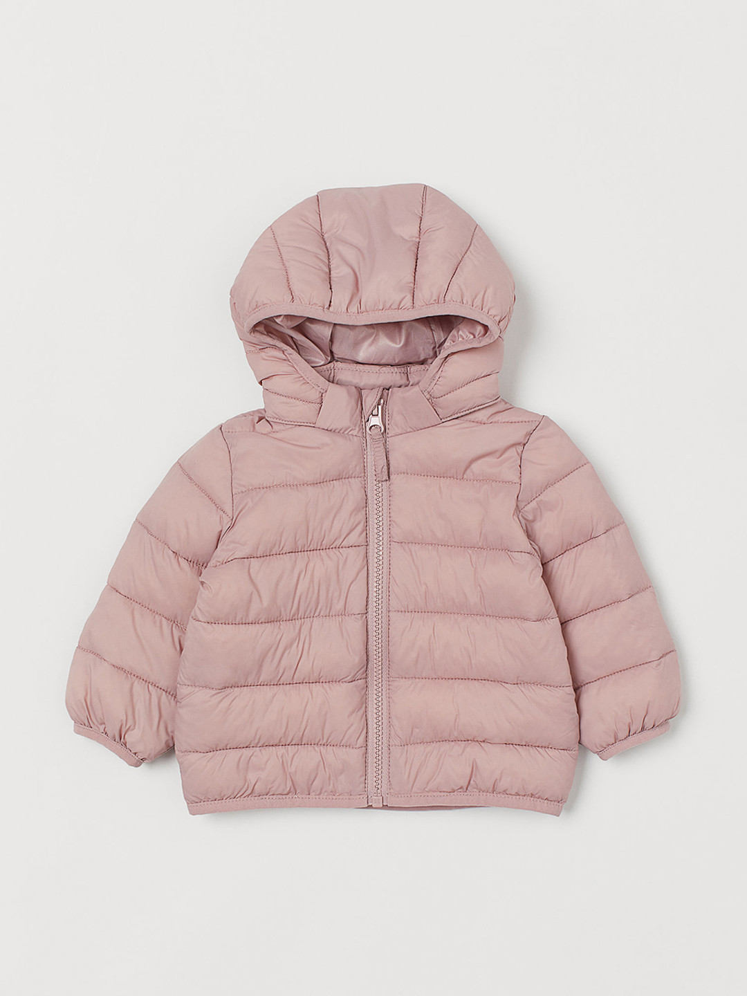 Buy H&M Kids Pink Solid Padded Hooded Jacket Jackets for Unisex Kids