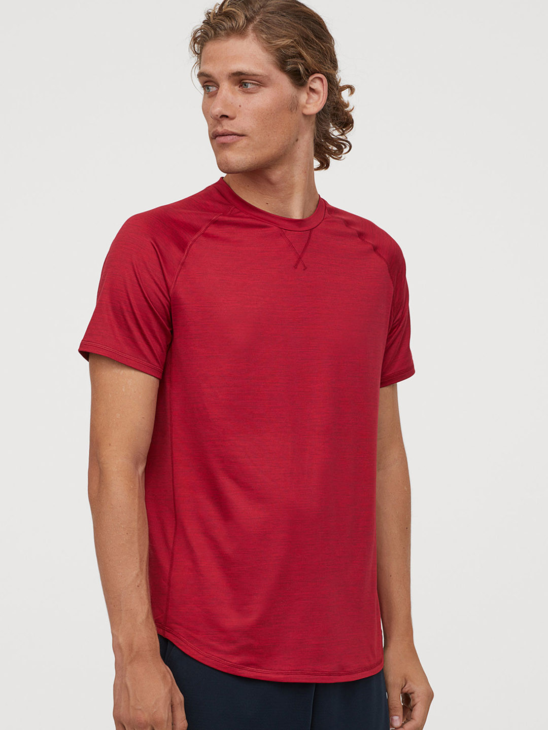 Buy H&M Men Red Solid Short Sleeved Sports T Shirt Tshirts for Men