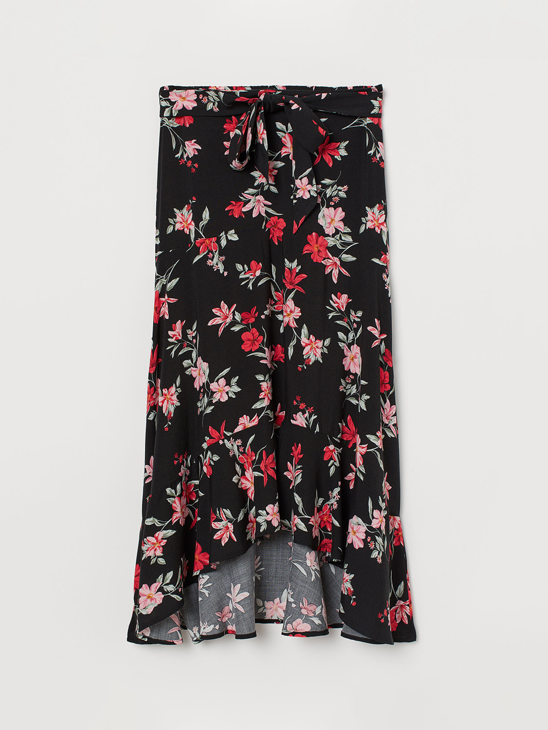 Buy H&M Women Black & Red Patterned Skirt Skirts for Women 11416002