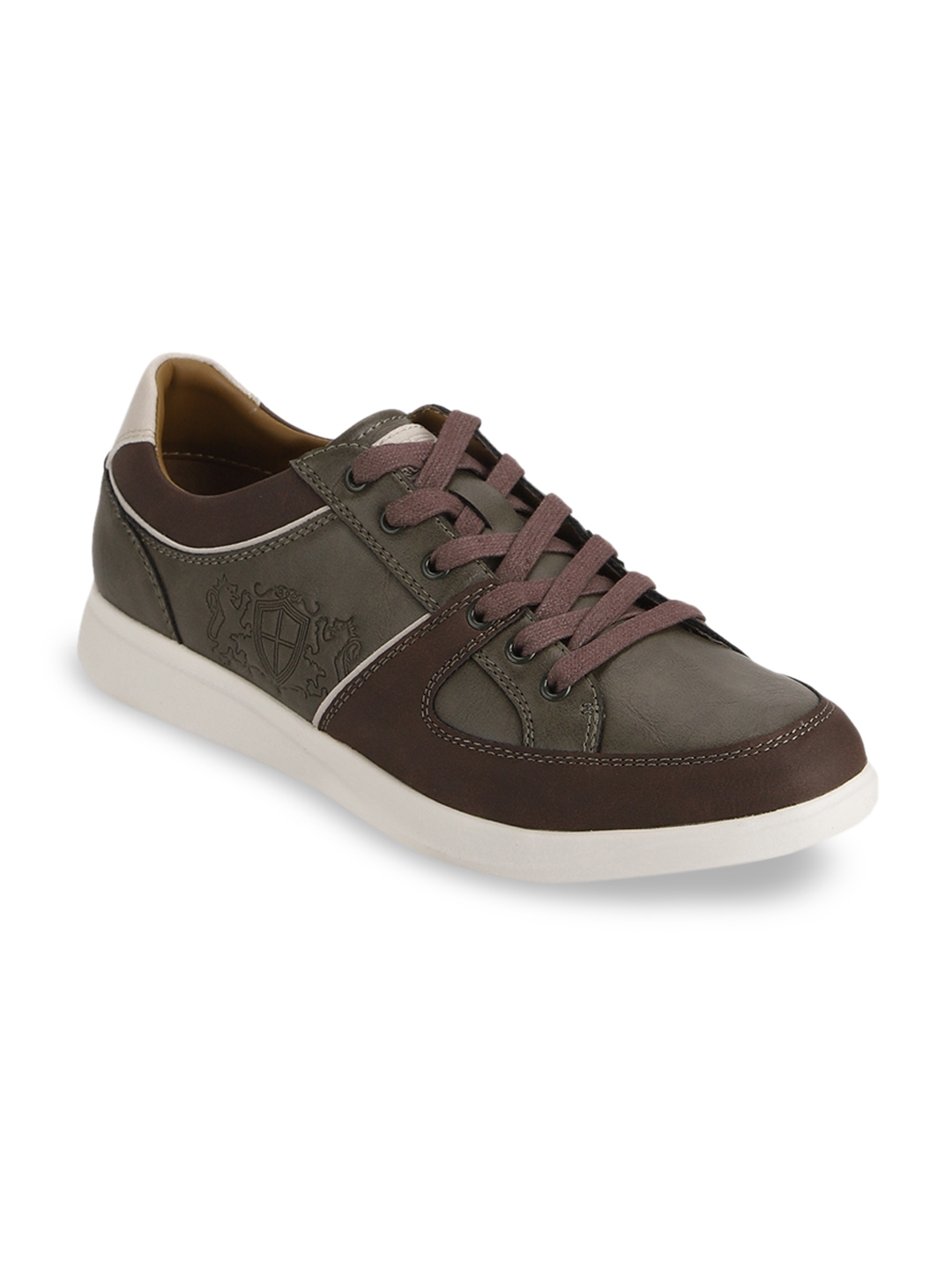 red tape men olive green mesh walking shoes