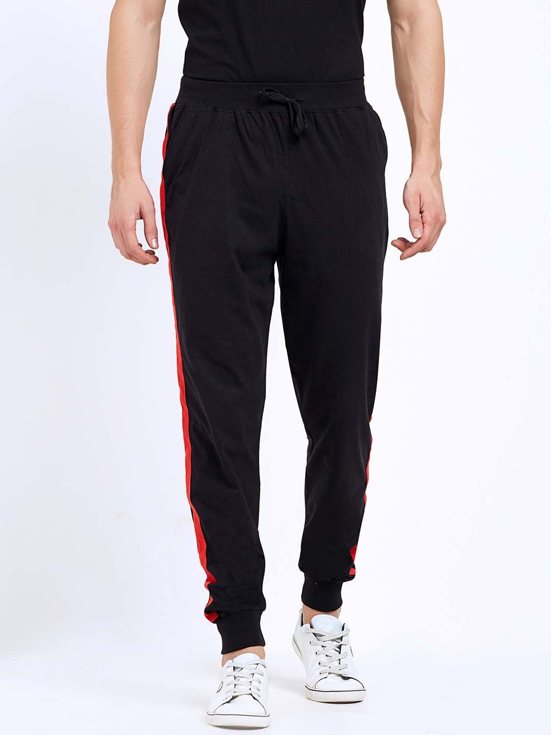 Buy Maniac Men Black Solid Slim Fit Joggers - Track Pants for Men ...
