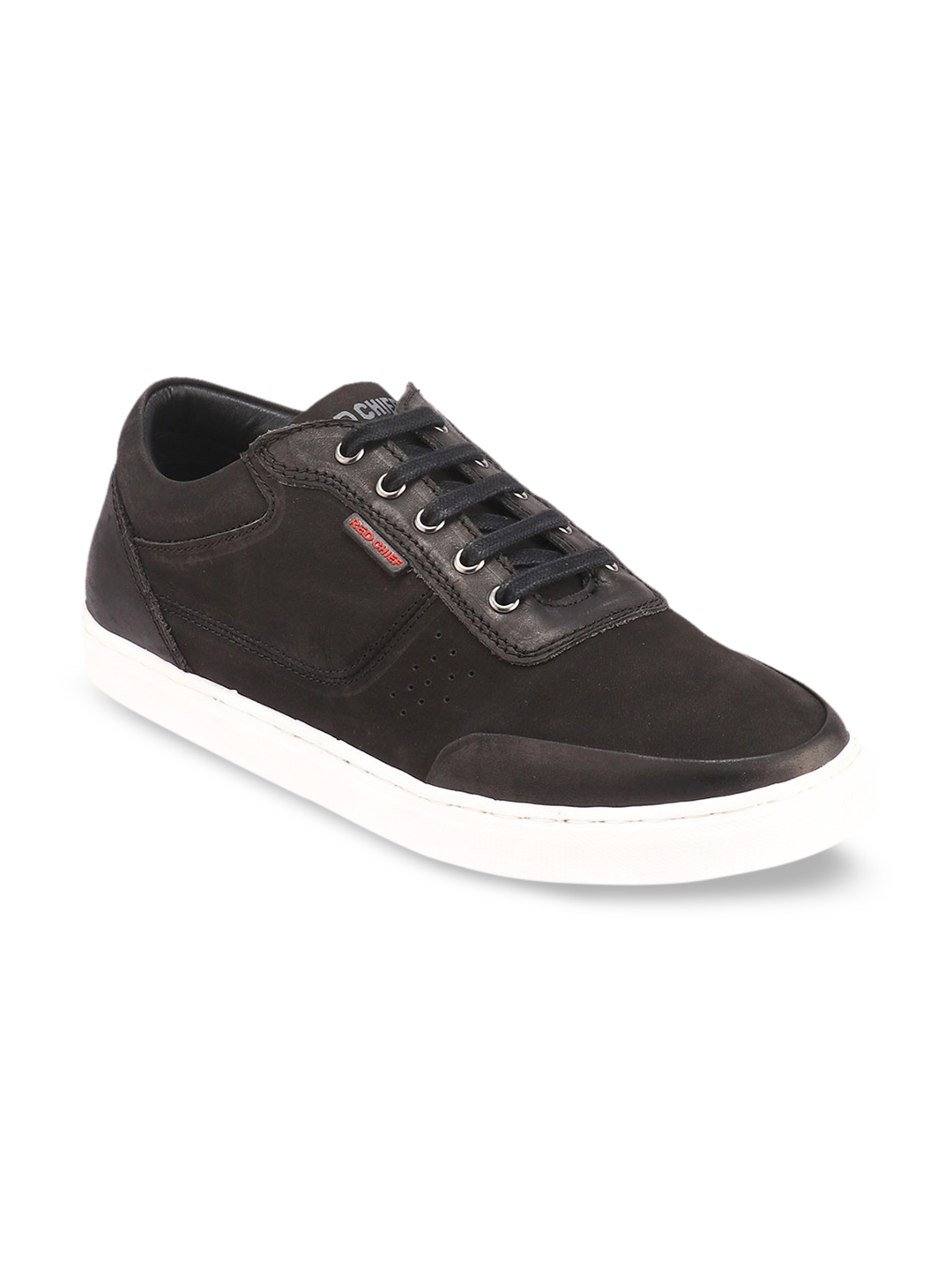 red and chief black leather shoes