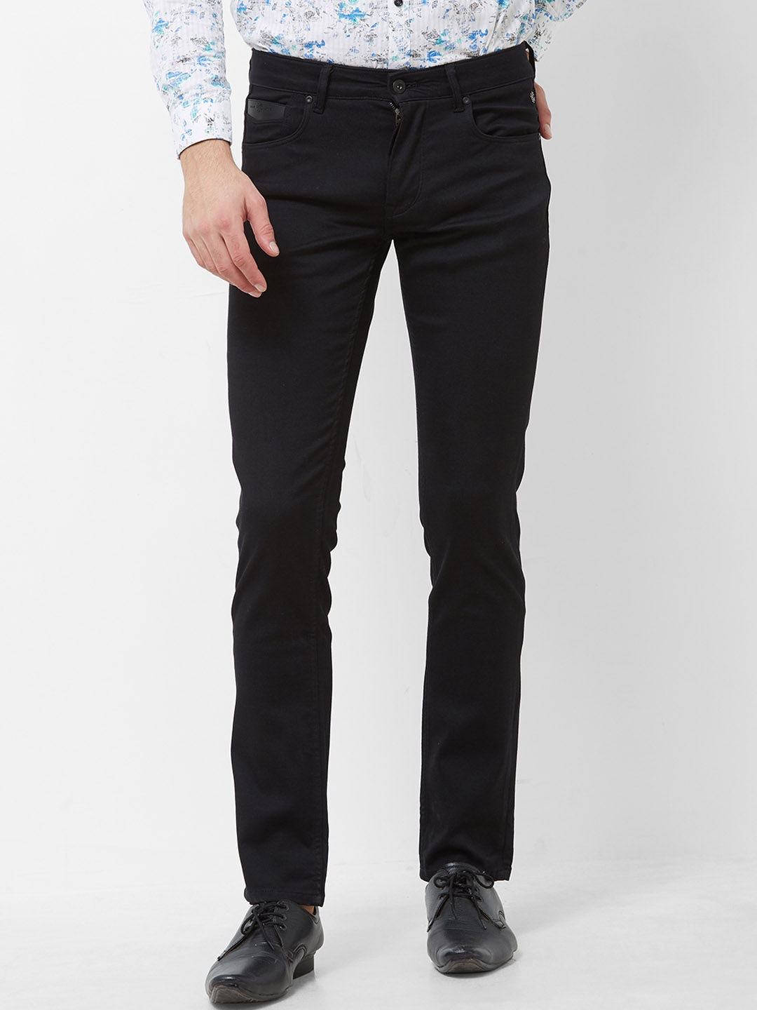 Buy Killer Men Black Slim Fit Solid Formal Trousers - Trousers for Men ...