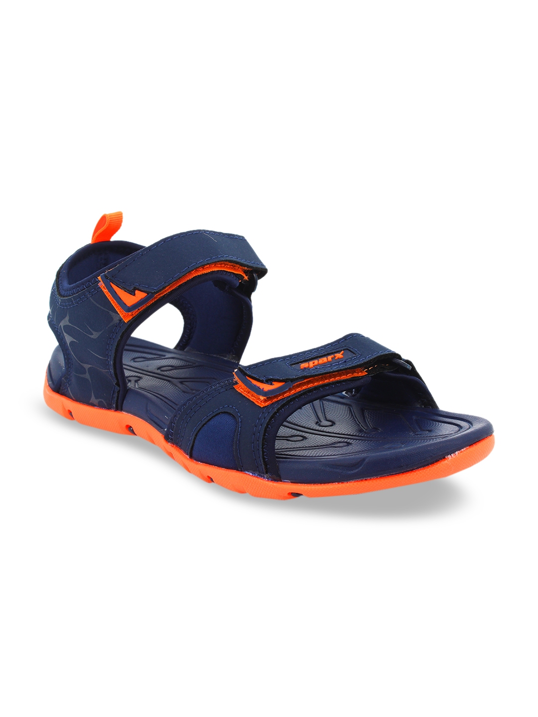 sparx navy blue orange sandals