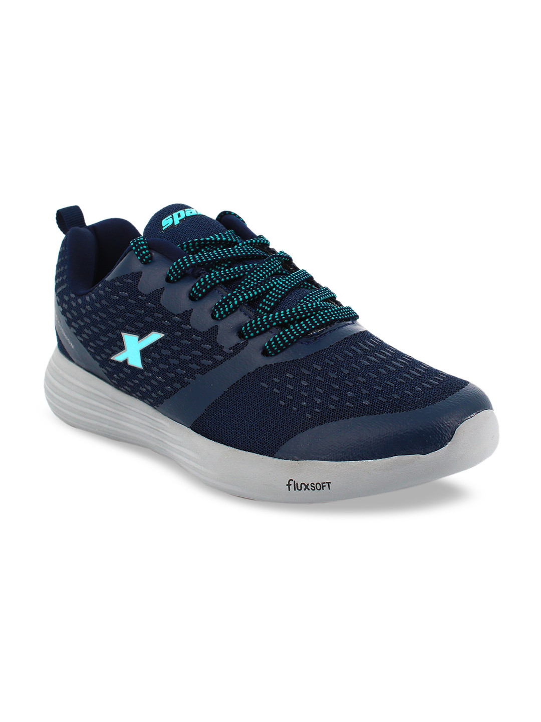 sparx men's navy blue and white running shoes