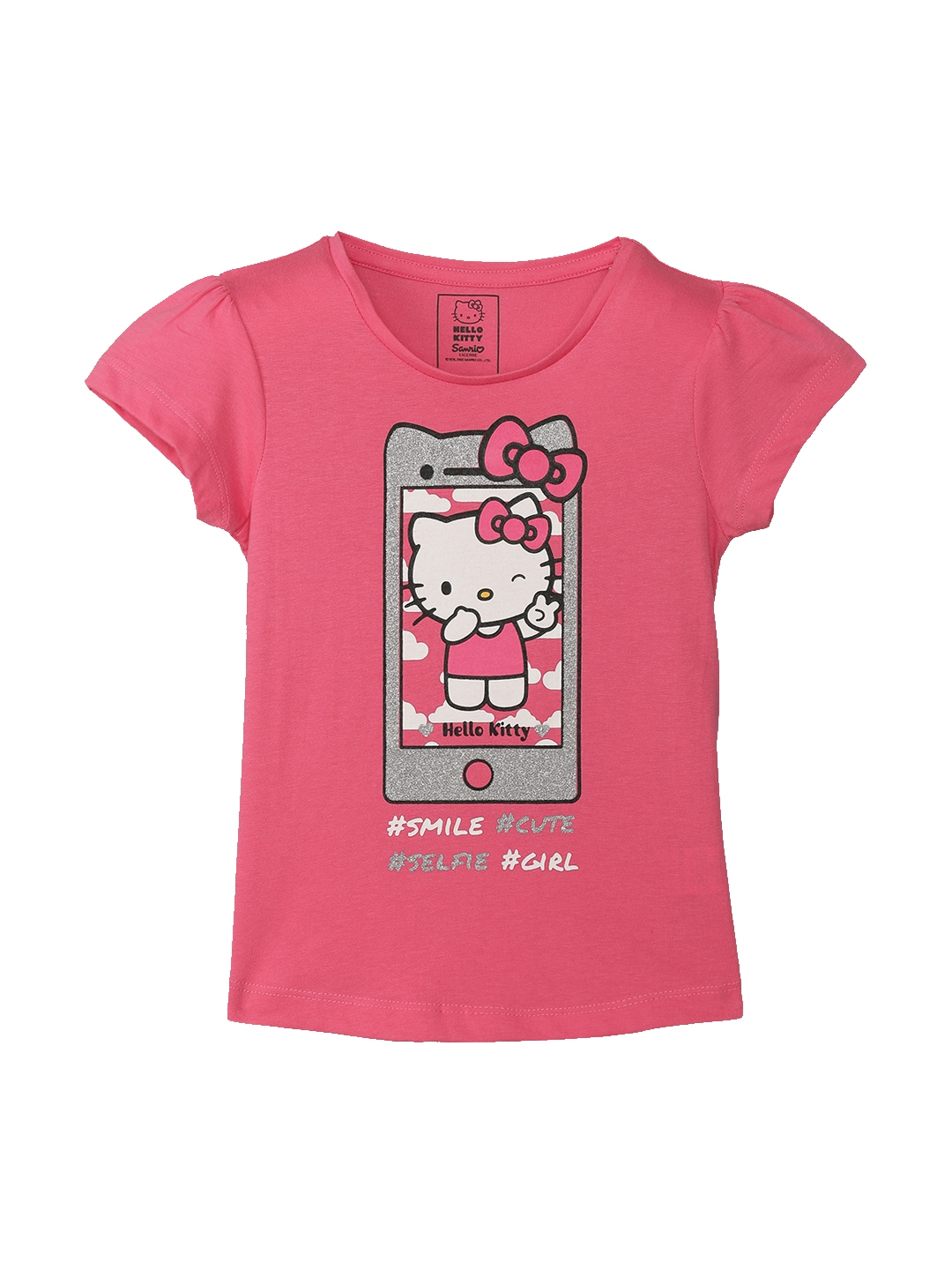 Buy Kids Ville Hello Kitty Featured Pink Tshirt For Girls - Tshirts for ...