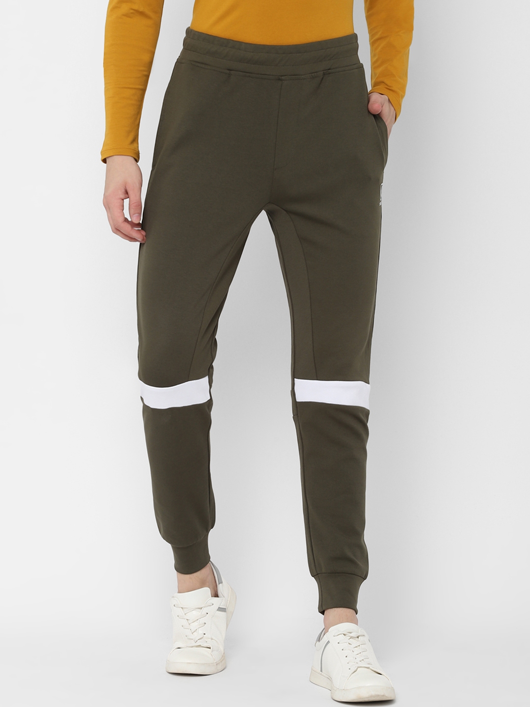 Buy SKULT By Shahid Kapoor Men Olive Brown Solid Joggers - Track Pants ...