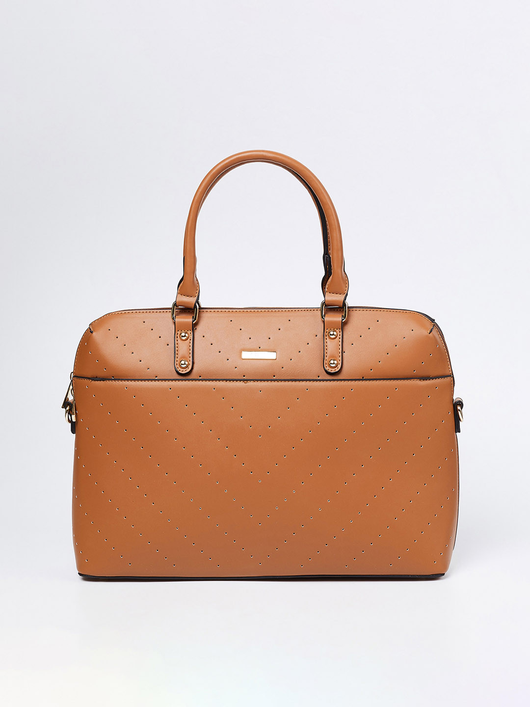 Buy CODE By Lifestyle Women Tan Solid Laptop Bag Laptop Bag for Women
