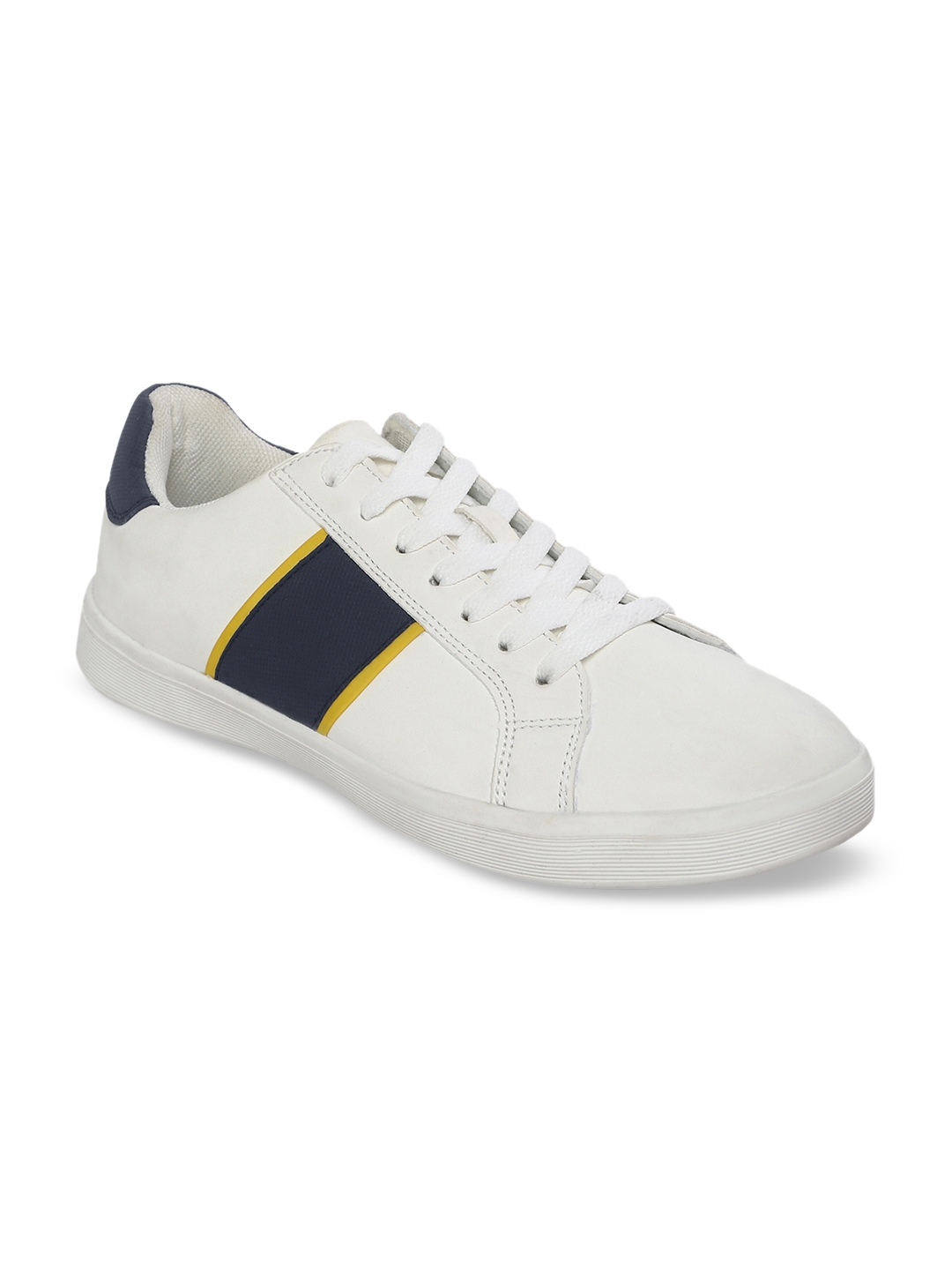 Buy Bond Street By Red Tape Men White Colourblocked Sneakers - Casual ...