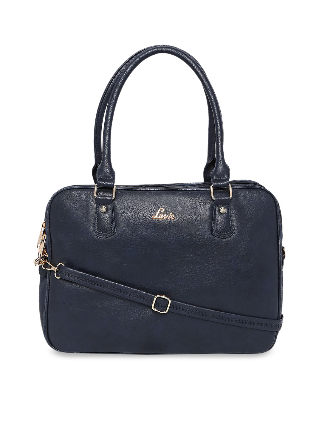 Buy Lavie Navy Blue Solid Handheld Bag Handbags for Women 11284958 Myntra