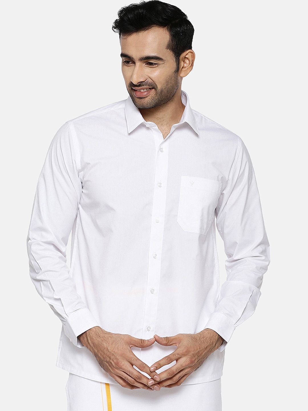 Buy Ramraj Men White Original Regular Fit Solid Formal Shirt - Shirts ...