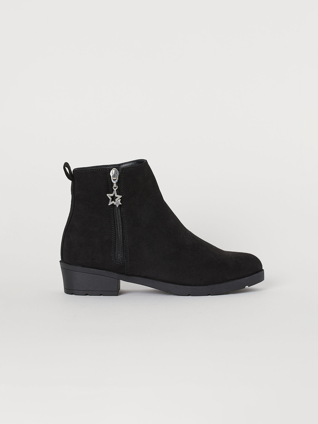 Buy H&M Girls Black Solid Low Heeled Ankle Boots Boots for Girls
