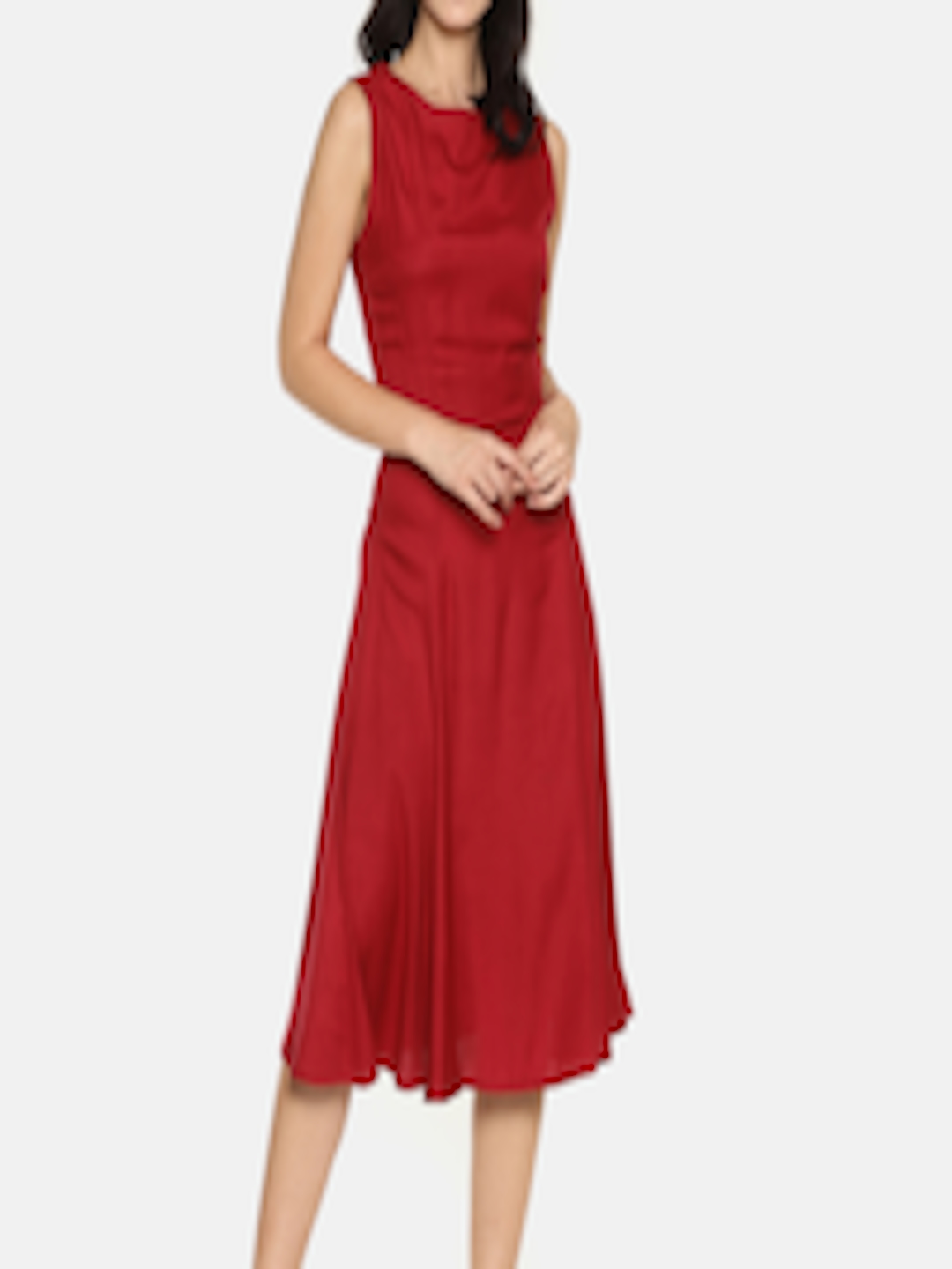 Buy AARA Women Red Solid A Line Dress - Dresses for Women 11302422 | Myntra