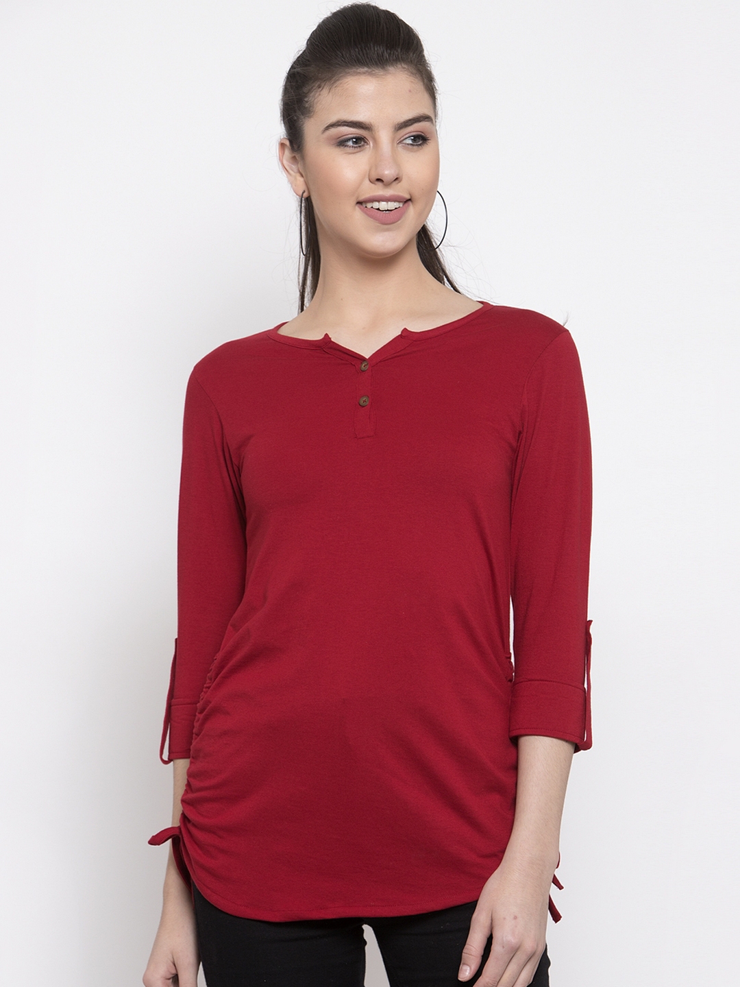 Buy Kalt Women Red Solid Top - Tops for Women 11306160 | Myntra