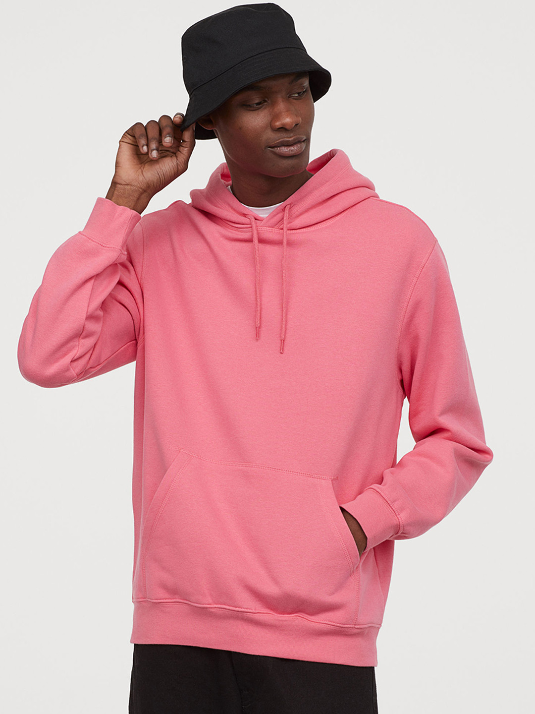 Buy H&M Men Pink Solid Hooded Top - Sweatshirts for Men 11301422 | Myntra