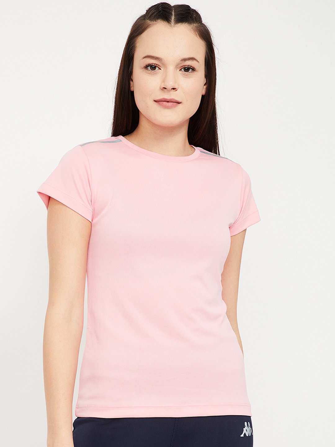Buy Kappa Women Pink Solid Round Neck T Shirt - Tshirts for Women ...