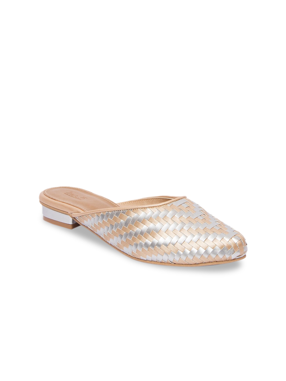 silver mule flats