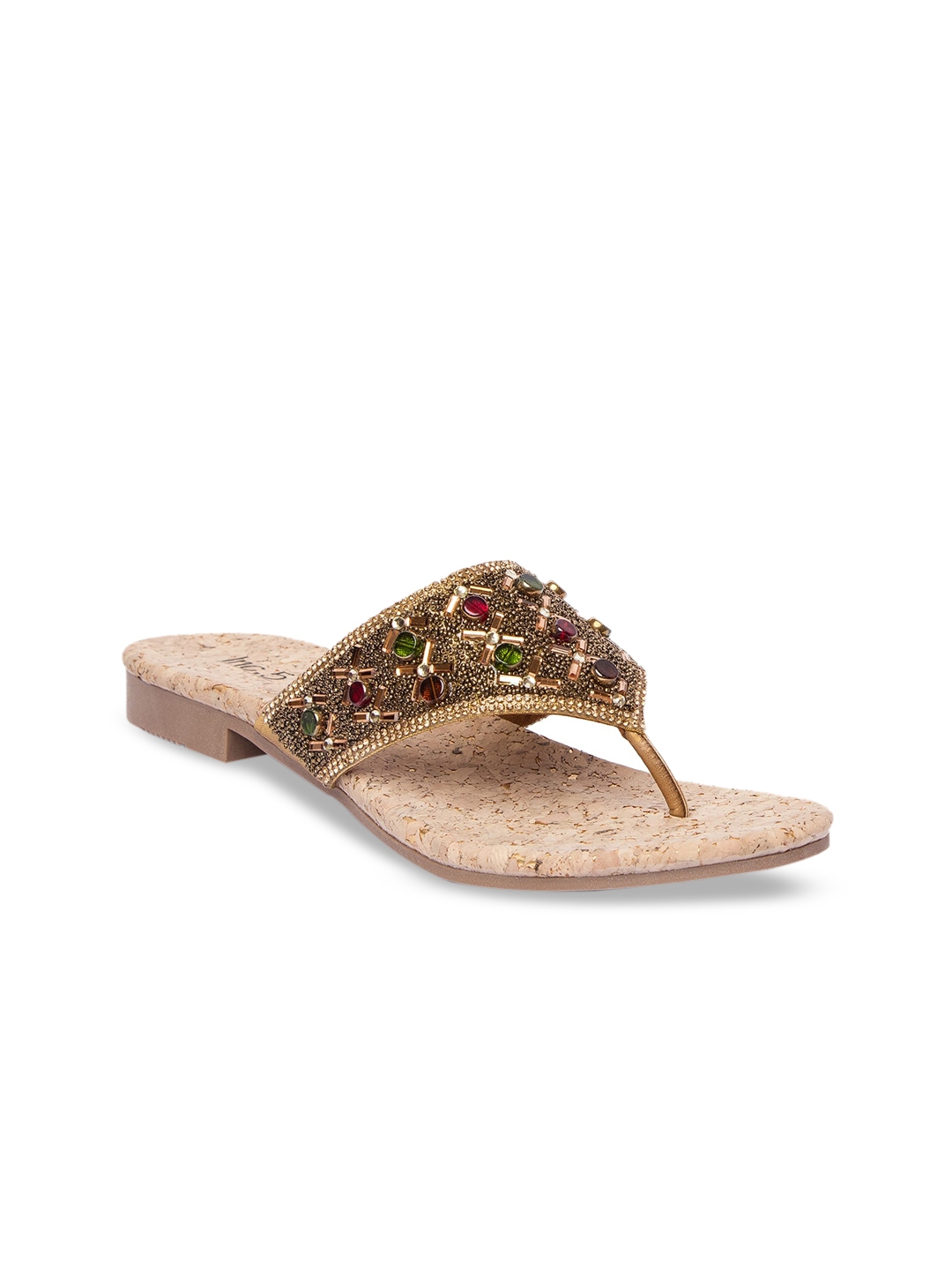 gold flats open toe