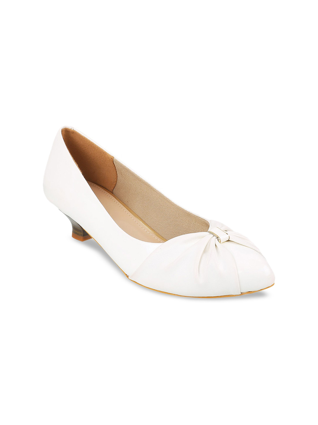 Buy Metro Women White Solid Pumps Heels for Women 12707598 Myntra