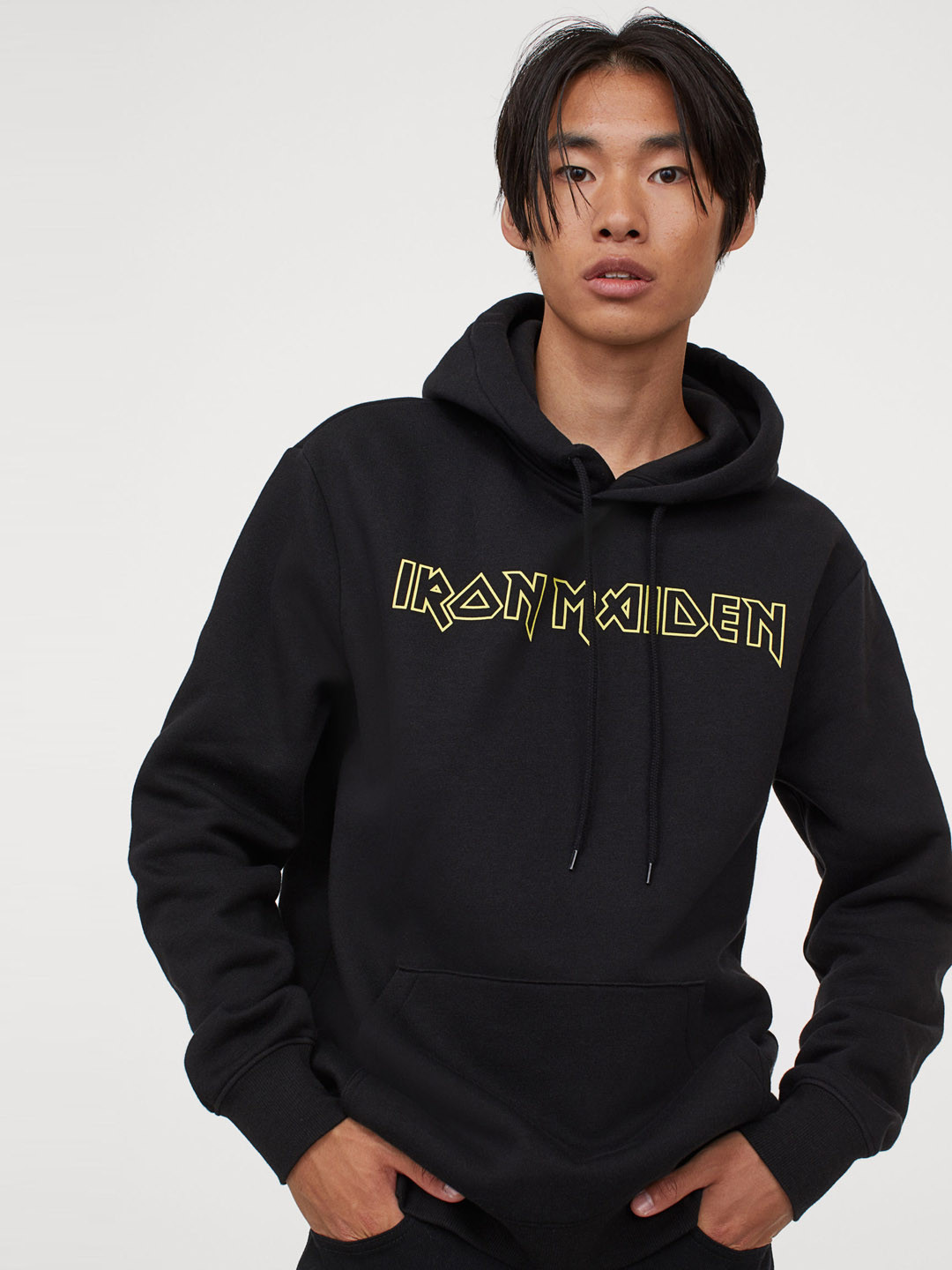H&m mens black hoodie Clearance