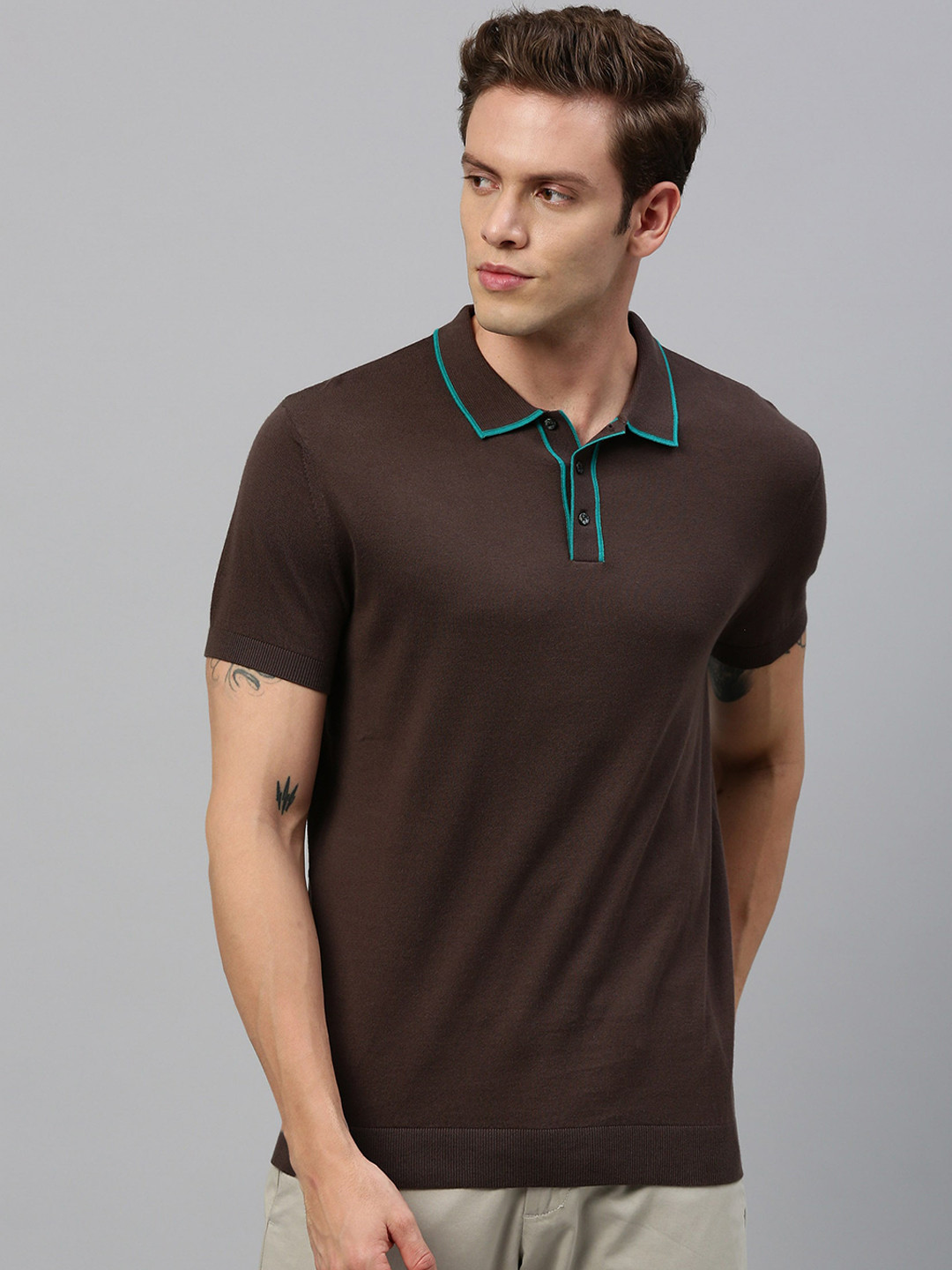 Buy RARE RABBIT Men Gaspy Slim Fit Solid Polo Collar T Shirt Tshirts