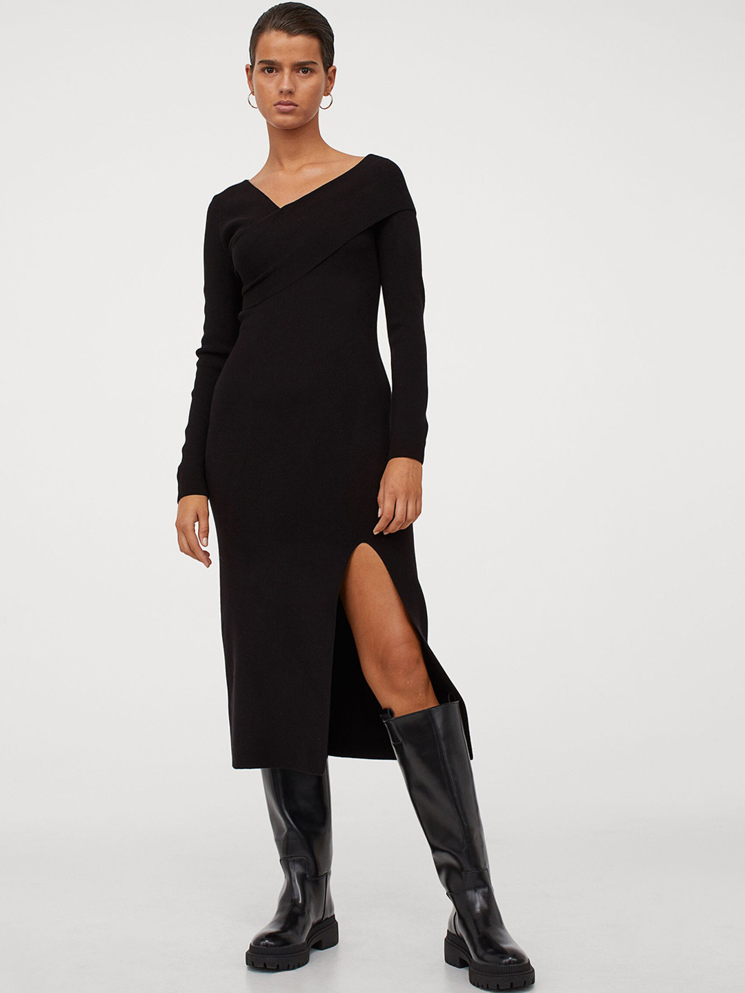 Buy H&M Women Black One Shoulder Dress Dresses for Women 12716842